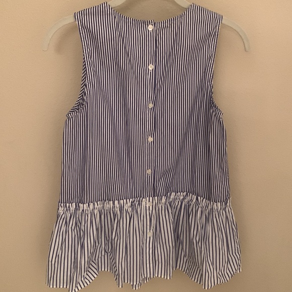 JCrew blue and white striped top - Picture 3 of 3